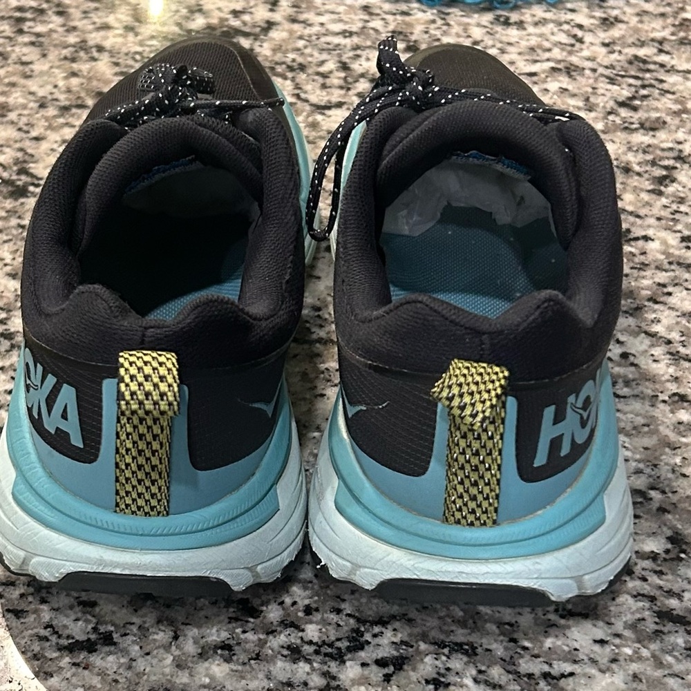 Hoka One One Women's Black and Teal Athletic Shoes - Picture 3 of 6